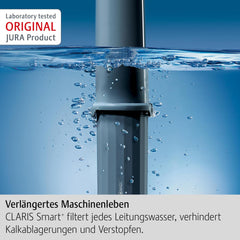 JURA Original - Claris Smart+ Filter Cartridge with Automatic Filter Detection - TÜV-Certified Hygiene - Pack of 3 - 24233, Grey